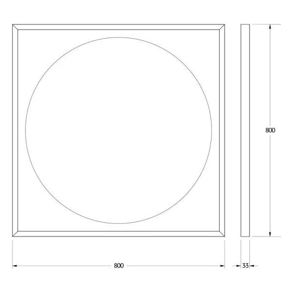 Зеркало с LED-подсветкой настенное Defesto Eclipse DF 2238R 80x80 белый