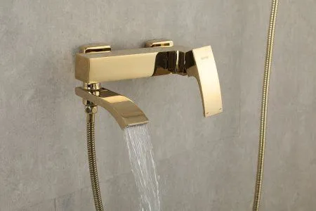 Смеситель для ванны Gappo G3207-3, однорычажный, золото