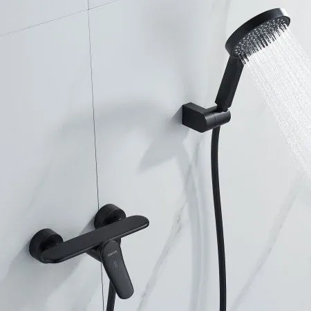 Смеситель для душевой кабины однорычажный  Shevanik S4716H, Черный