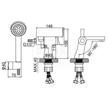 Смеситель Ledeme L1055-16 хром