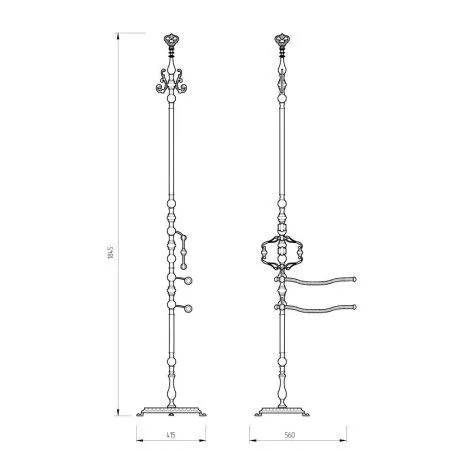 Вешалка Migliore Elisabetta 17046 хром - купить в Москве по низкой цене в интернет-магазине с доставкой по всей России | HITsant Вешалка Migliore Elisabetta 17046 хром