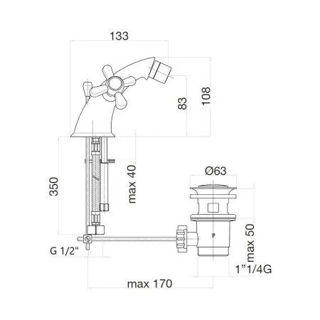 Смеситель для биде Webert Armony AM710102060, медь - купить в Москве по низкой цене в интернет-магазине с доставкой по всей России | HITsant Смеситель для биде Webert Armony AM710102060, медь