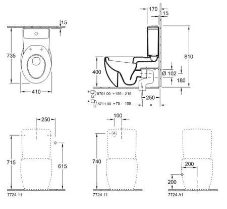 Унитаз-компакт Villeroy & Boch Aveo 661410R2