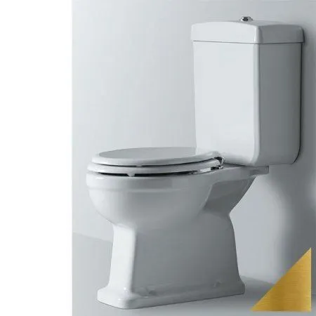 Унитаз-компакт Simas Londra LO921bi вертикальный выпуск, белый/золото