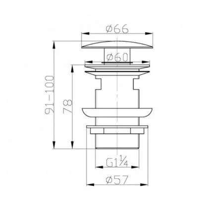 Донный клапан BelBagno BB-SAT-NERO черный матовый