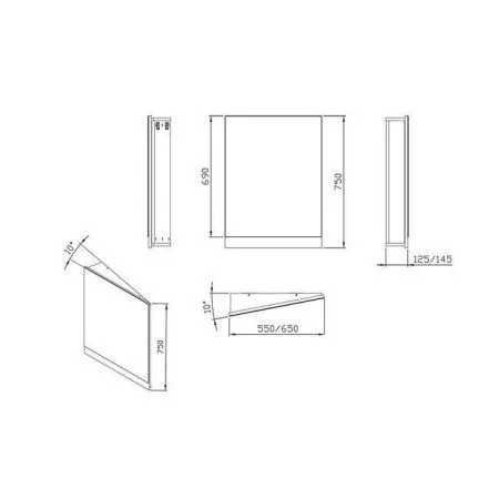 Зеркало Ravak 10° 650 X000001076 L белый - купить в Москве по низкой цене в интернет-магазине с доставкой по всей России | HITsant Зеркало Ravak 10° 650 X000001076 L белый