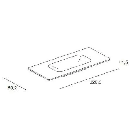 Раковина Eurolegno Glamour CRG502V1R1206 fog.oro 120 золото