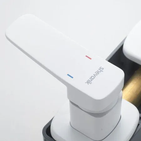 Смеситель для раковины однорычажный встроенный Shevanik S9941C, Белый