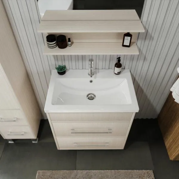 Тумба под раковину напольная Бриклаер ЧИЛИ светлая лиственница , 70 см