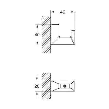 Крючок Grohe Selection Cube 40782000