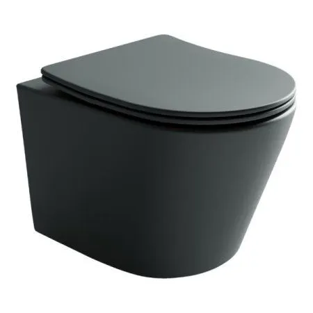 Унитаз подвесной Ceramica Nova Balearica CN6000MDH антрацит матовый темный