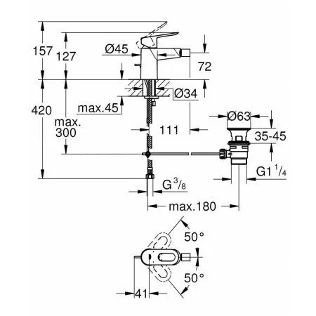Смеситель Grohe StartLoop 23352000 для биде, хром - купить в Москве по низкой цене в интернет-магазине с доставкой по всей России | HITsant Смеситель Grohe StartLoop 23352000 для биде, хром