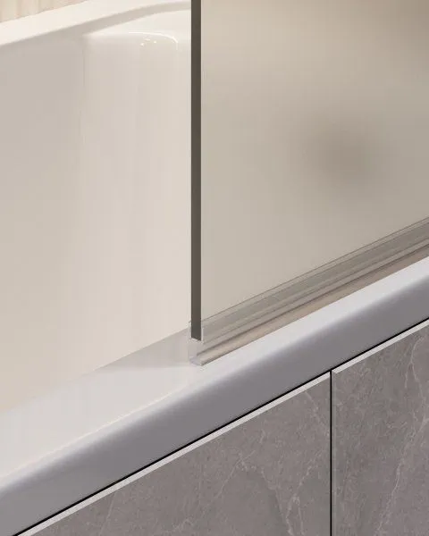 Шторка для ванны Timo TC-60/00F-8 в узком профиле 1400*600, стекло матовое 8 мм (T16)