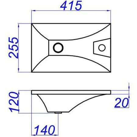 Раковина Aqwella Malaga Mal.04.04.D 42х25 белый