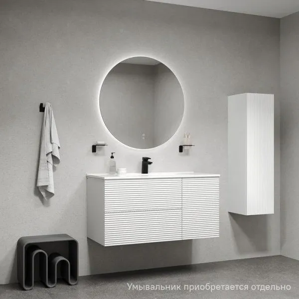 Тумба подвесная, 100 см, белый, Bild, IDDIS, BIL10W0i95 подходит умыв. 0131000i28