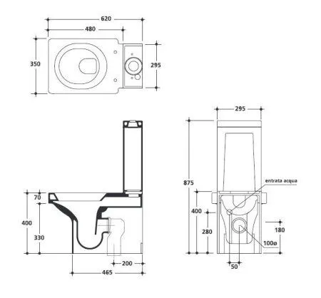 Унитаз-моноблок Kerasan Cento 3522bi прямоугольный - купить в Москве по низкой цене в интернет-магазине с доставкой по всей России | HITsant Унитаз-моноблок Kerasan Cento 3522bi прямоугольный
