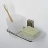 Стакан с мыльницей WasserKRAFT Exter K-5226 светлая бронза