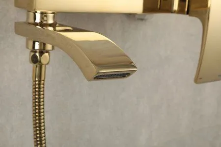 Смеситель для ванны Gappo G3207-3, однорычажный, золото