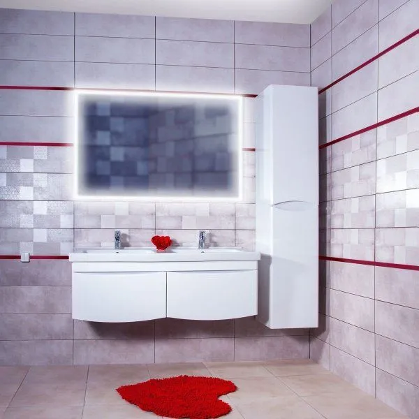 Тумба под раковину подвесная Бриклаер ВЕГА белый , 125 см