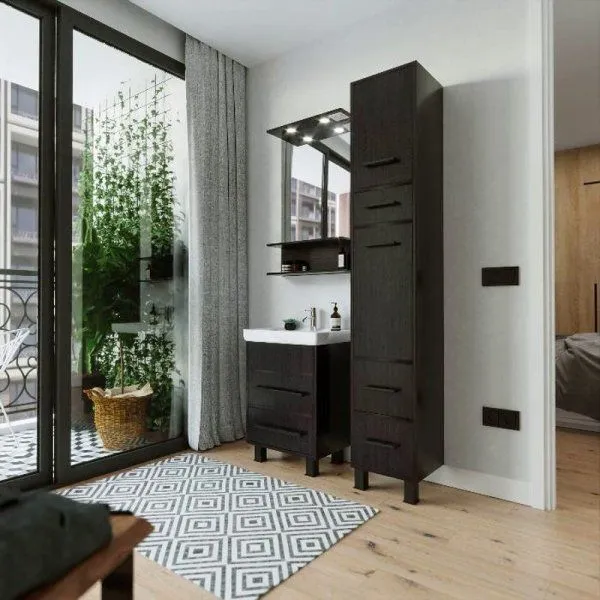 Тумба под раковину напольная Бриклаер ЧИЛИ венге, 55 см