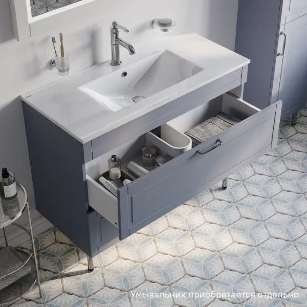 Тумба  напольная, 100 см, светло-серый, Oxford, IDDIS, OXF10L1i95 подходит умыв. 0131000i28