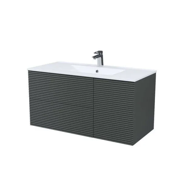 Тумба с умывальником, подвесная, 100 см, темно-серый, Bild, IDDIS, BIL10G0i95K