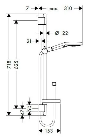 Душевой гарнитур Hansgrohe Raindance Select 26630000