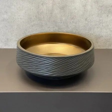 Раковина Comforty J2091 черный/бронза