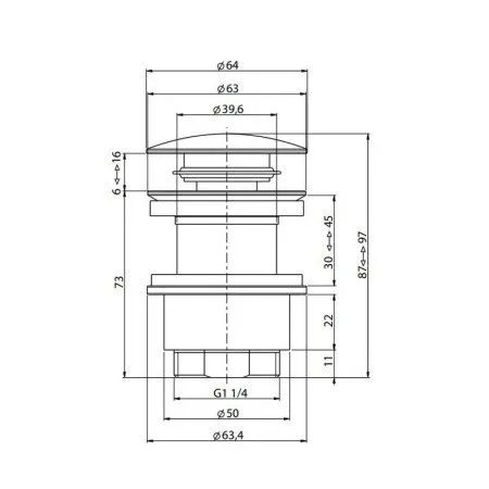 Донный клапан M&Z ACS40078 черный
