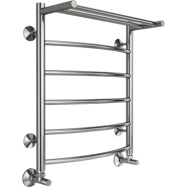 Полотенцесушитель водяной с полкой Terminus Классик П6 50х60 4670078556752, хром