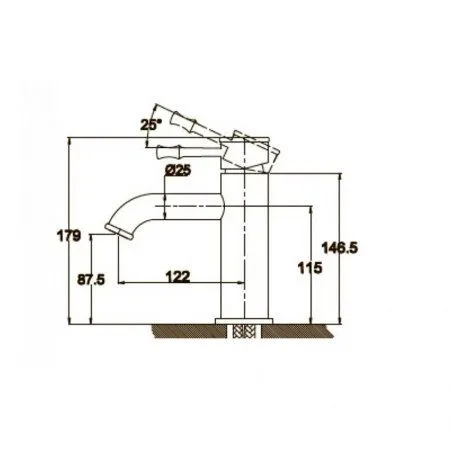 Cмеситель Kaiser Milos 51011-1An для раковины, бронза