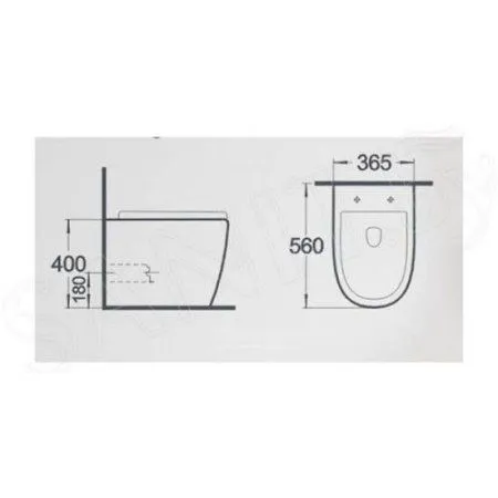 Унитаз Gid TRS-269BM (приставной)