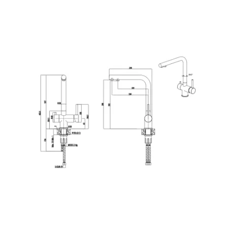 Смеситель Zorg Matto гранит
