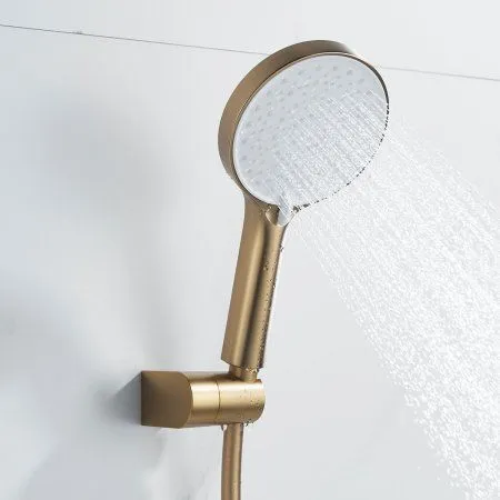 Смеситель для душевой кабины однорычажный  Shevanik S4716G, Золотой сатин