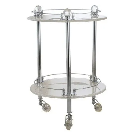 Столик на колёсиках Migliore Cristalia 16818 хром/swarovski - купить в Москве по низкой цене в интернет-магазине с доставкой по всей России | HITsant Столик на колёсиках Migliore Cristalia 16818 хром/swarovski