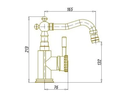 Смеситель одноручковый на биде Bronze de Luxe Windsor (21688)
