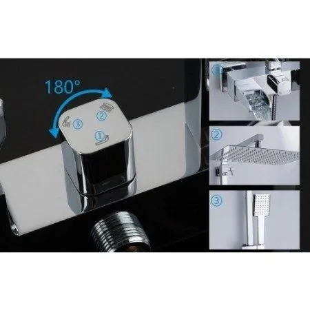 Душевая  система для ванной PVD покрытие Gappo  Jacob G2407-20, хром - купить в Москве по низкой цене в интернет-магазине с доставкой по всей России | HITsant Душевая  система для ванной PVD покрытие Gappo  Jacob G2407-20, хром