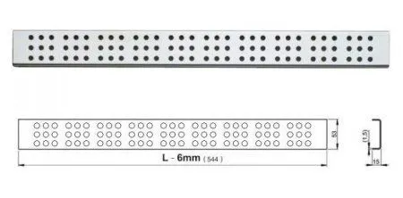 Решетка AlcaPlast Cube CUBE-550M нержавеющая сталь матовая