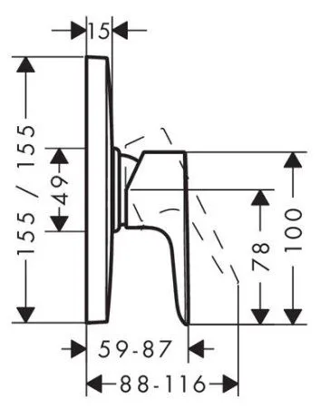 Смеситель Hansgrohe Talis E 71768000 для душа