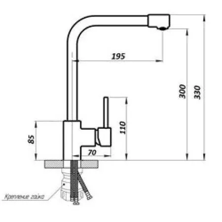 Смеситель Wisent W4998-7 нержавеющая сталь