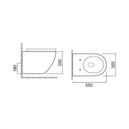 Унитаз подвесной Vincea Globo VT1-14MB матовый черный