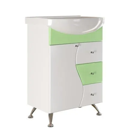 Тумба под раковину Элегия-60 MIXLINE Венеция-60 зеленый (530453)