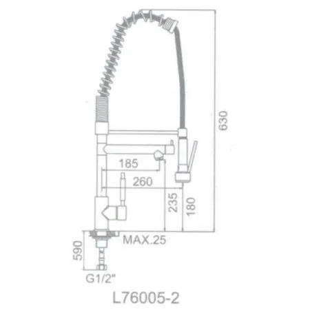 Смеситель Ledeme L76005-2 нержавеющая сталь