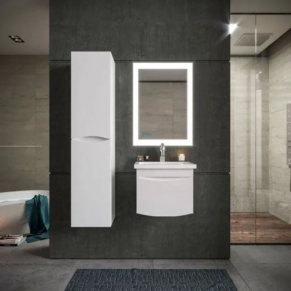 Тумба под раковину подвесная Бриклаер ВЕГА белый , 50 см