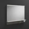 Зеркало Burgbad Eqio SEZQ090F2010 90х77 с полкой , светодиодной подсветкой, серый