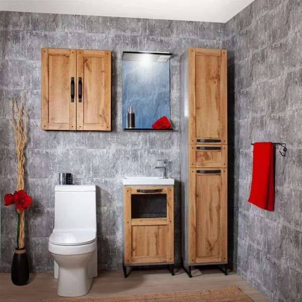 Зеркало Бриклаер ЛОФТ 45 см, метрополитен грей