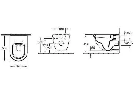 Унитаз подвесной Villeroy & Boch Subway 66001001P белый