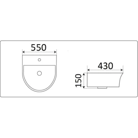 Раковина CeramaLux 55х43 78370С