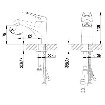 Смеситель для раковины с гигиеническим душем Lemark Omega (LM3116C)