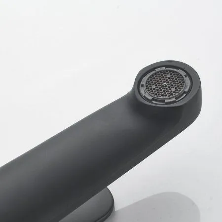 Смеситель для раковины однорычажный с гайкой Shevanik S6201H, Черный